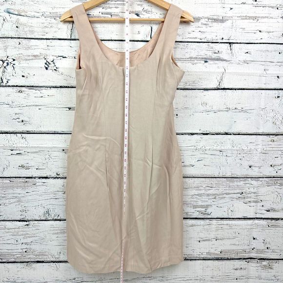 CDC Women's‎ Sheath Dress Cream Champaign w/ Accent Buttons [Size 6] - Picture 2 of 9
